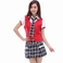 コスプレ アキバ系♪チェックのセーラー服 4点セット C435_0