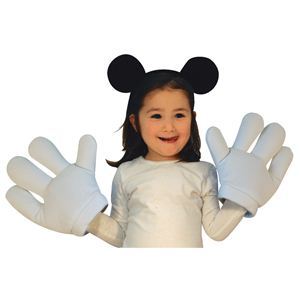 RUBIE'S（ルービーズ） DISNEY（ディズニー） 手ぶくろ（コスプレ用） Mickey Mouse Headband ＆ Glove Set（ミッキー マウス ヘドバンド ＆ グローブ セット）