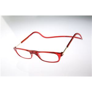 Clic readers（クリックリーダー）【老眼鏡】 レッド 度数+2.00