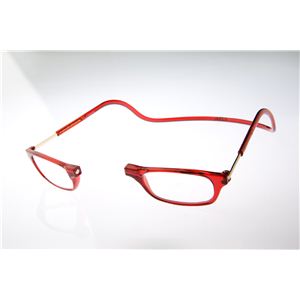 Clic readers(クリックリーダー)【老眼鏡】 レッド 度数+2.00