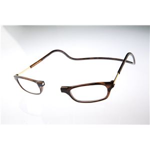 Clic readers(クリックリーダー)【老眼鏡】 ブラウン 度数+1.50