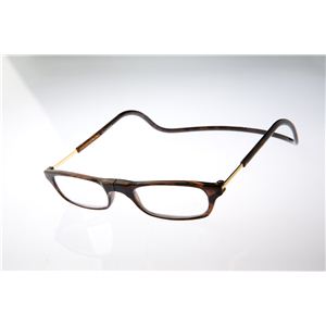 Clic readers（クリックリーダー）【老眼鏡】 ブラウン 度数+2.50