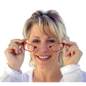 Clic readers（クリックリーダー）【老眼鏡】 ブラウン 度数+3.50