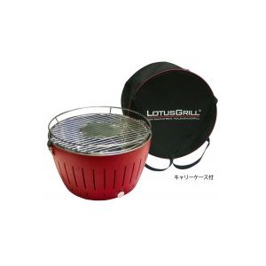 ロータスグリルスターターキット付（ジェル状着火剤240g／炭3kg） レッド