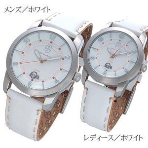 CASTELBAJAC(カステルバジャック) レザーウォッチ JCC-011G-03／ホワイト・メンズ - 拡大画像