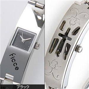ficce(フィッチェ) チェーンブレスウォッチ FC-11017-02 black - 拡大画像