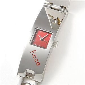 ficce(フィッチェ) チェーンブレス メンズウォッチ FC-11025 ワインレッド文字盤 - 拡大画像