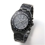 AGENDA（アジェンダ） 腕時計 クロノグラフ ブレスウォッチ AG-8001-03 ブラック×ブラック