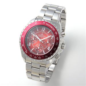 AGENDA（アジェンダ） 腕時計 10気圧防水 クロノグラフ ウォッチ AG-8041-01 レッド