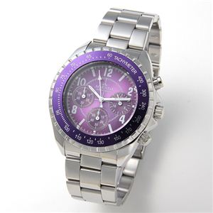 AGENDA（アジェンダ） 腕時計 10気圧防水 クロノグラフ ウォッチ AG-8041-03 パープル