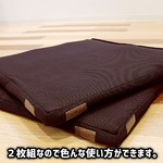 超軽量極薄クッション「ルナエアーcolors」(同色2枚組)　ブラウン