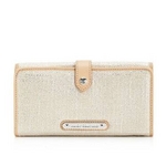 JUICY COUTURE（ジューシークチュール） Metallic Tri-fold Wallet ウォレット Pale Linen