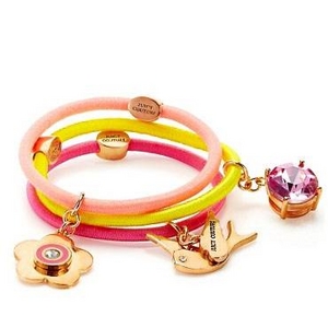 JUICY COUTURE（ジューシークチュール） 3 Charm Elastics ヘアゴム Passion Fruit - 拡大画像