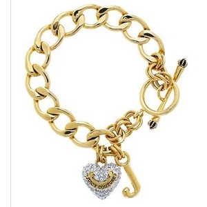 JUICY COUTURE�i�W���[�V�[�N�`���[���j Pave Gold Starter Bracelet �u���X���b�g