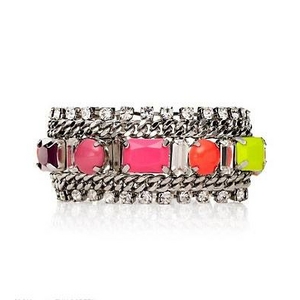 JUICY COUTURE�i�W���[�V�[�N�`���[���j Multi Layer Gem Bracelet �u���X���b�g Pink