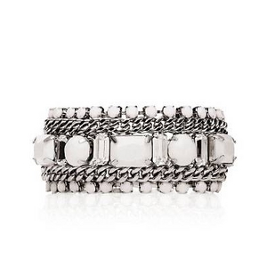 JUICY COUTURE�i�W���[�V�[�N�`���[���j Multi Layer Gem Bracelet �u���X���b�g White