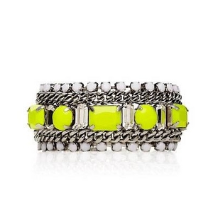 JUICY COUTURE�i�W���[�V�[�N�`���[���j Multi Layer Gem Bracelet �u���X���b�g Silver