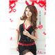 スパンコール付セクシー小悪魔バニーガールコスプレ4点セット/z195 - 縮小画像2