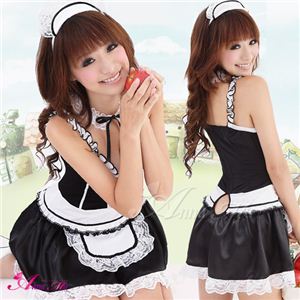 セクシーメイドコスチューム3点セット/ブラック/z330-11