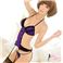 Fee Sexy コスプレ レオパード柄ガーター付きキャミ&Tバックセット f331_0