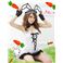 コスプレ うさ耳付きホワイトバニーガール 5点セット z339_3