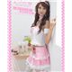 コスプレ　ゴスロリ系メイド服　7点セット・ピンク　C300