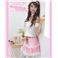 コスプレ ゴスロリ系メイド服 7点セット・ピンク C300_0