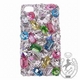 iPhone 4S／4 Case Big 3D Jewel スプリングカラーMix スマホカバービッ