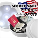 【隠し金庫】クローゼットライト型 セーフティボックス 『SECRET SAFE シークレットセーフ』(OA-376) Closet Light アメリカン雑貨 米国直輸入 貴重品の保管 収納 タンス貯金 へそくり 防犯 スパイグッズ