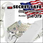 【隠し金庫】 電源延長タップ型 セーフティボックス 『SECRET SAFE シークレットセーフ』(OA-379) Surge Protector アメリカン雑貨 米国直輸入 貴重品の保管 収納 タンス貯金 へそくり 防犯 スパイグッズ