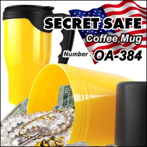 【隠し金庫】 マグカップ型 セーフティボックス 『SECRET SAFE シークレットセーフ』(OA-384) Coffee Mug アメリカン雑貨 米国直輸入 貴重品の保管 収納 タンス貯金 へそくり 防犯 スパイグッズ - 拡大画像