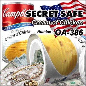 【隠し金庫】 食品缶型 セーフティボックス 『SECRET SAFE シークレットセーフ』(OA-386) Campbell
