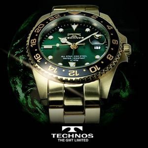 TECHNOS（テクノス） GMT 限定モデル メンズ 腕時計 T2134GG