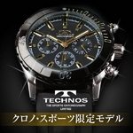TECHNOS（テクノス） クロノ・スポーツ 限定モデル ブラック／ゴールド メンズ 腕時計 T2163SH