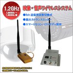 1.2GHz帯1.5W　高出力映像・音声ワイヤレスシステム　防犯カメラ映像送受信無線システム