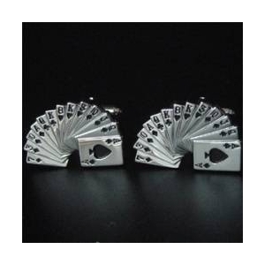 【カフスボタン カフリンクス】 トランプカードカフス 専用ケース付き