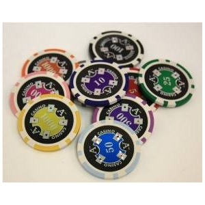 Quattro　Assi(クアトロ・アッシー)ポーカーチップ100枚セット<2色ホワイト&レッド> 商品写真2