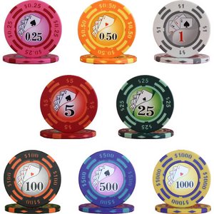 フォースポット チップセット100枚 (25 、 100 、 500) - カジノチップ フォースポット チップセット100枚 (25 、 100 、 500) - カジノチップ