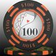 フォースポット チップセット100枚　(1、 5、 25、 100、 500)　- カジノチップ・ポーカーチップ - 縮小画像3