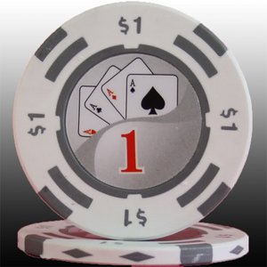 フォースポット チップ ( １＄ ) ＜25枚セット＞ - カジノチップ・ポーカーチップ - 拡大画像