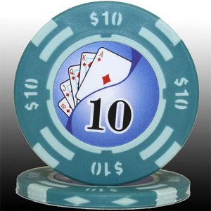 フォースポット チップ ( 10$ ) <25枚セット> - カジノチップ・ポーカーチップ 商品画像