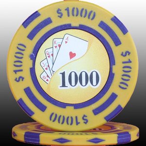 フォースポット チップ ( 1000$ ) <25枚セット> - カジノチップ・ポーカーチップ 商品画像