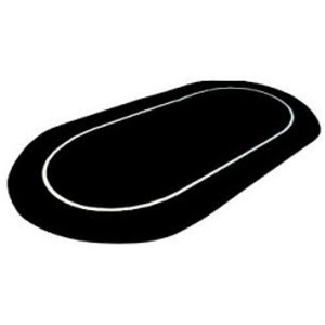 ポーカー・オーバルマット/楕円形　-カラー;ブラック- 商品画像