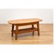 センターテーブル/ローテーブル(BOLERO) 【幅90cm】 木製(天然木) 棚板付き ライトブラウン - 縮小画像2