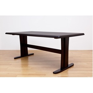 ダイニングテーブル(アーク) 【幅180cm】 木製 ラウン - 拡大画像