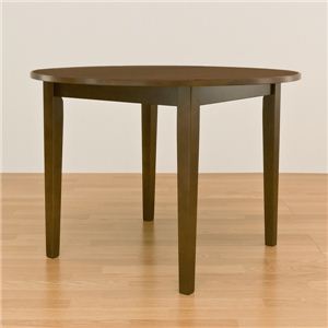 ラウンドダイニングテーブル(サニー) 丸型 直径100cm 木製 ブラウン - 拡大画像