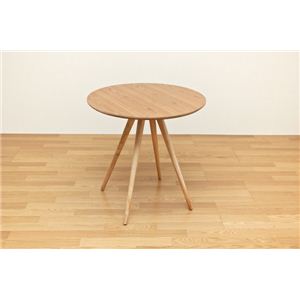 センターテーブル(ラウンドテーブル) 【BAGLE 】 丸型/直径70cm 木製 北欧風 ナチュラル - 拡大画像