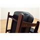 しっとりレザーリクライニング高座椅子 合成皮革使用 座面高調節可 脱着式クッション/肘付き ブラック(黒) 【完成品】 - 縮小画像4