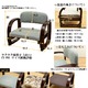 ラクラク座椅子 (Fabric) 座面高3段階調整可 天然木フレーム 肘付き ブラウン - 縮小画像3