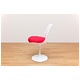 ダイニングチェア (Tulip Chair/チューリップチェア) 高さ79cm ABS樹脂シート/布張り WH＆RD(本体白・クッション赤)  - 縮小画像2